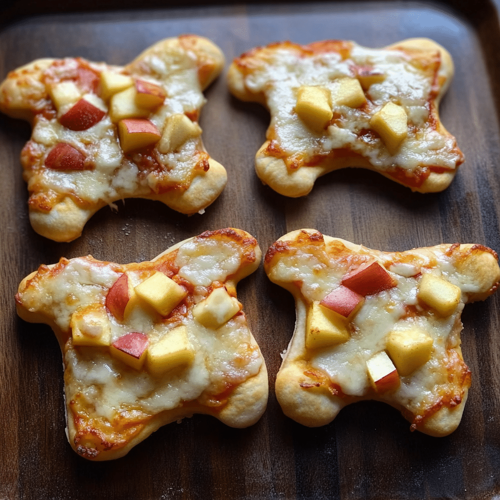 Apple and Cheese Dog Bone Pizza
