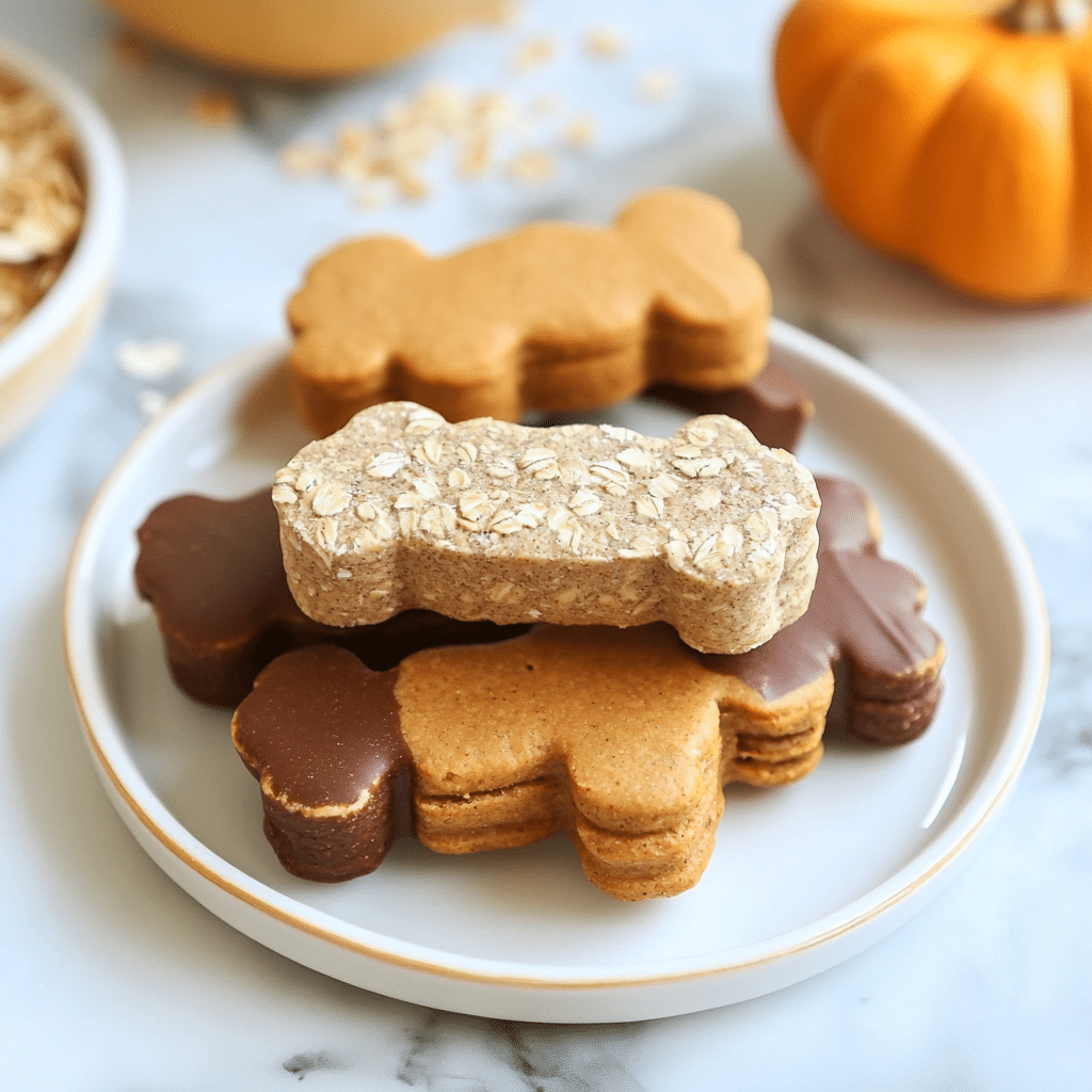 No Bake Pumpkin Oatmeal Dog Treats