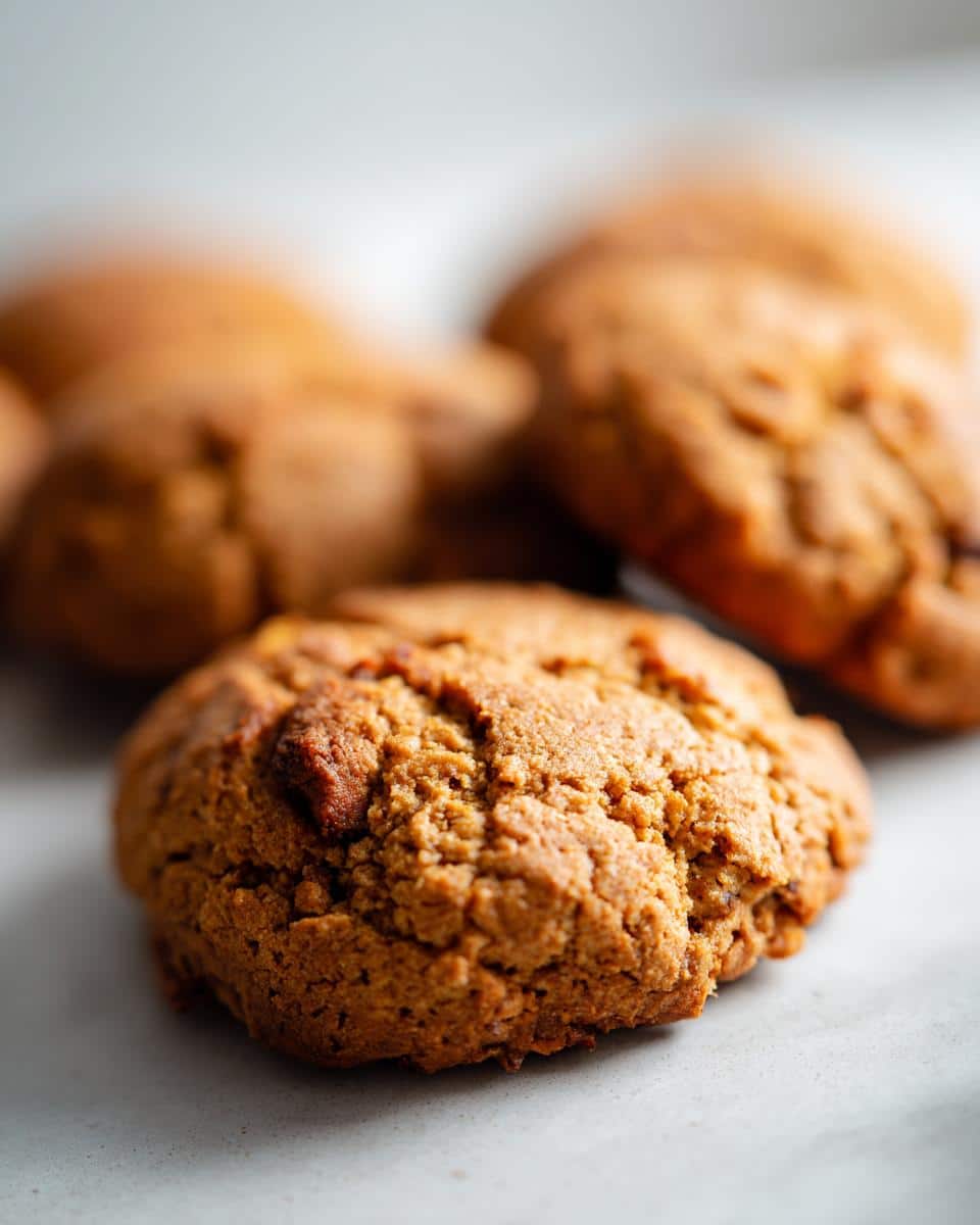 Close-up of homemade Bacon Cheese Dog Cookies, showcasing their texture and golden-brown color.