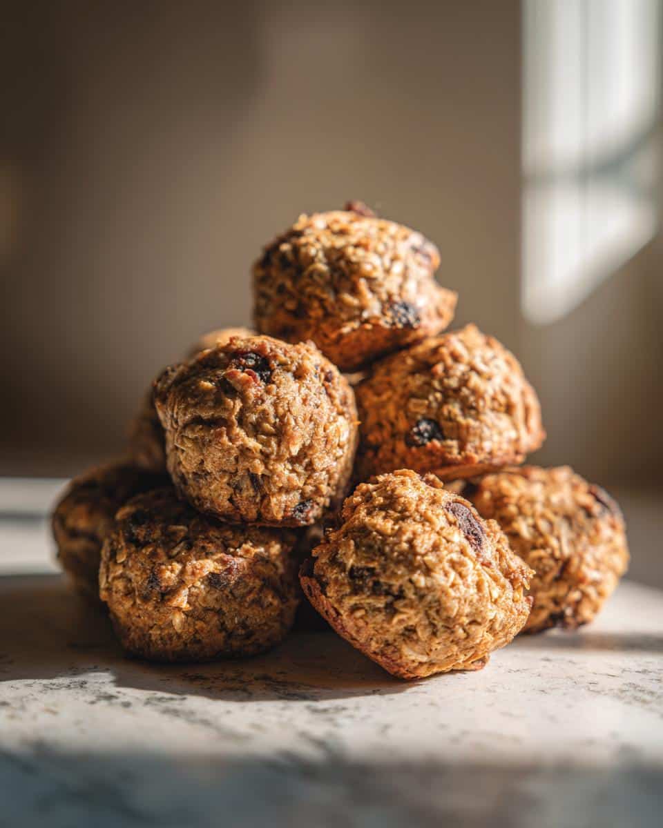 A stack of homemade Dog Treats: Chicken & Rice Balls, perfect for rewarding your furry friend.