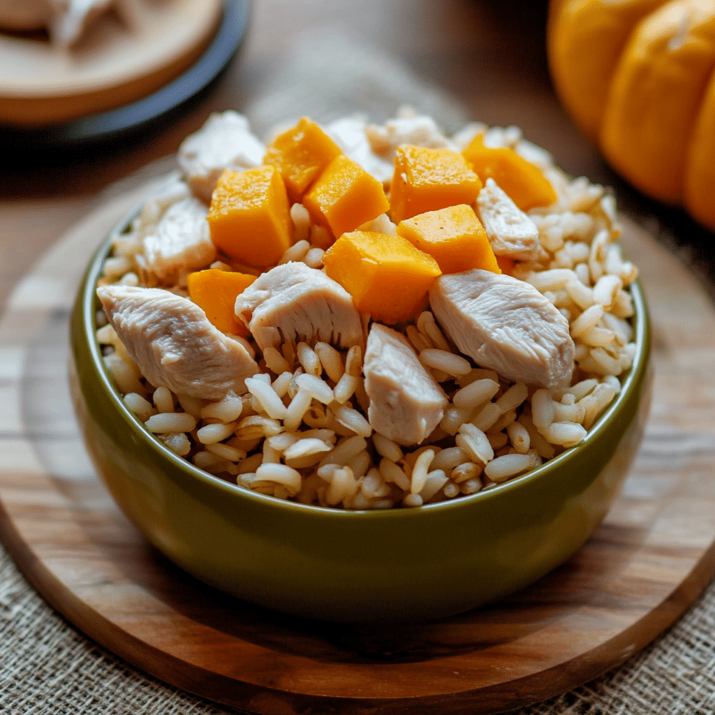 Chicken Rice and Pumpkin Dog