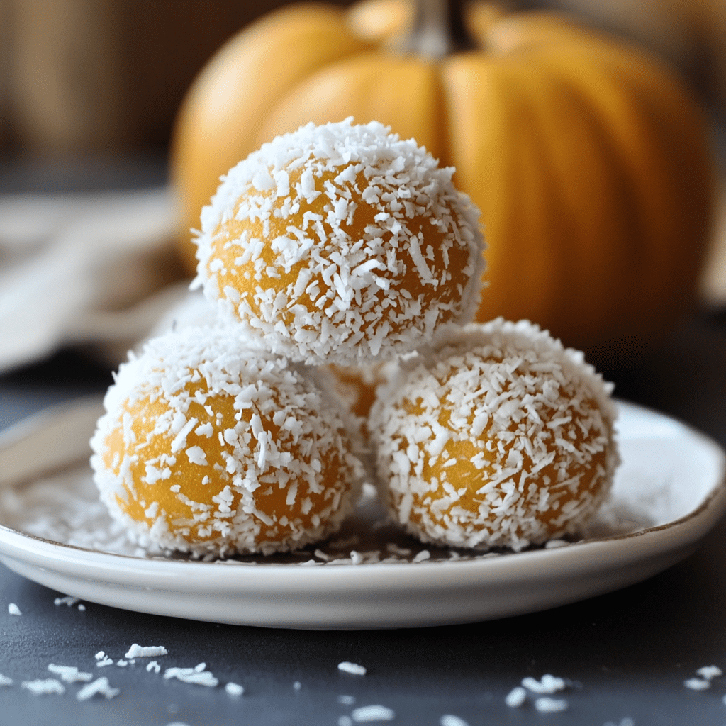 Pumpkin Coconut Snowballs