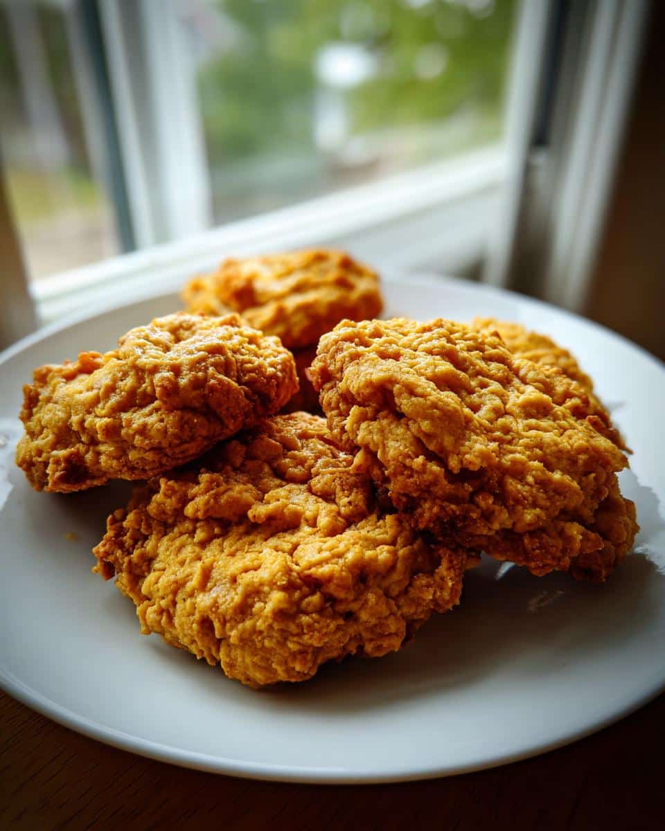 A plate of freshly baked Peanut Butter Chicken Broth Dog Biscuits, ready to be served to your furry friend.