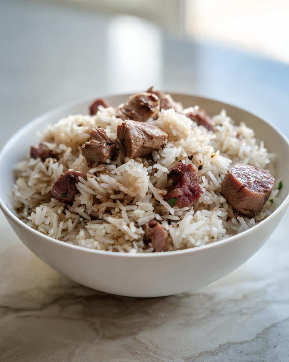 Bowl of Raw Chicken Liver & Rice Dog Recipe, ready to serve. Nutritious meal for your pet.