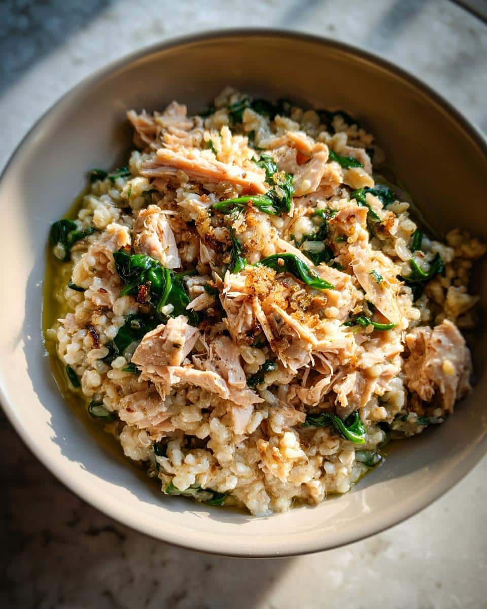 Bowl of Chicken, Oats & Spinach Balanced Dog Meal. Nutritious and delicious!