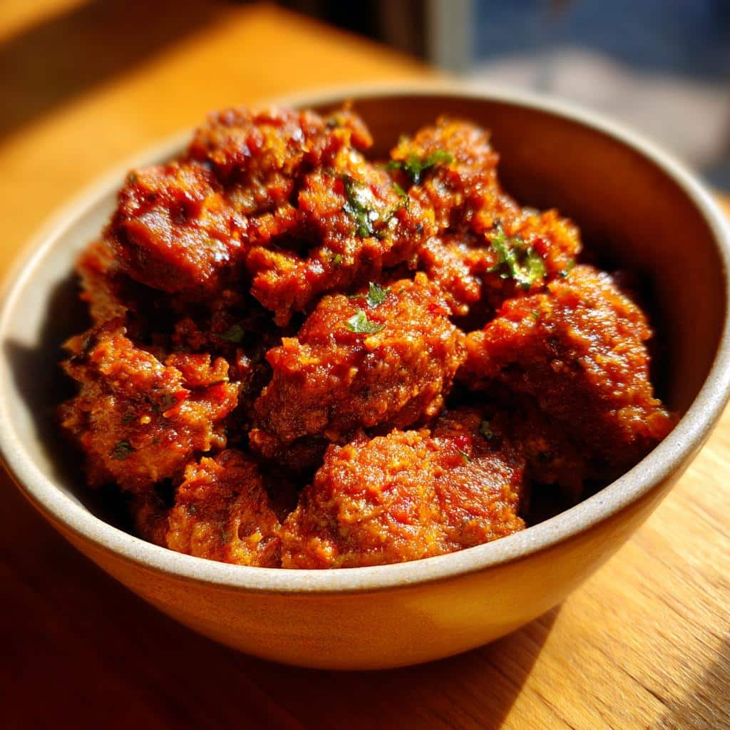 Bowl of Protein-Packed Lamb & Veggie Dog Meal, featuring lamb and vegetables.