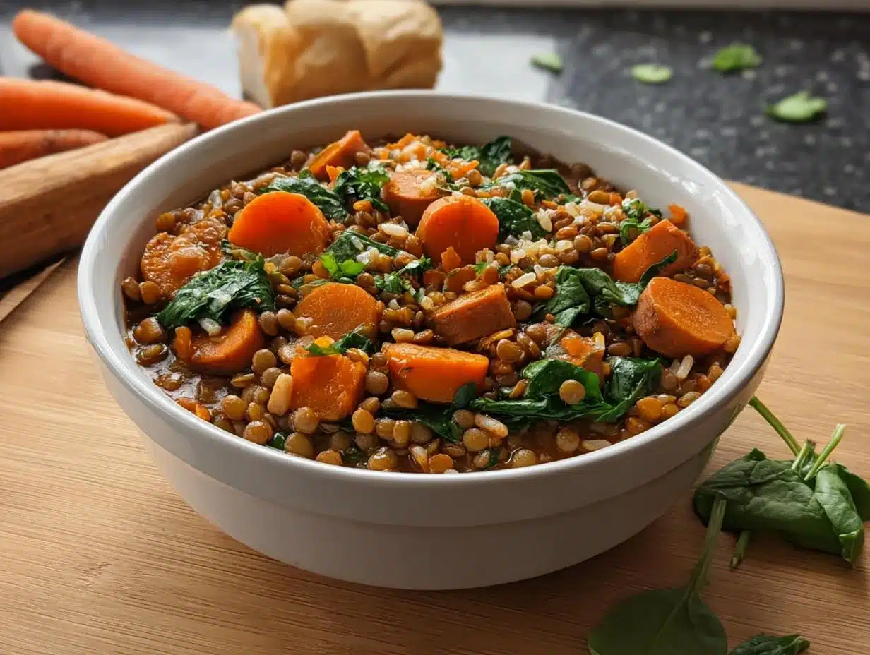 Amazing 4-Ingredient Light Lentil Veggie Dog Supper