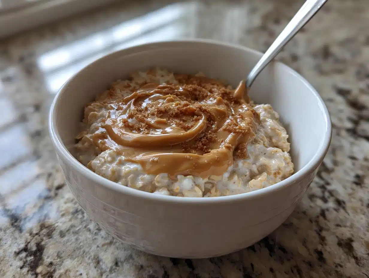 7 Minute Creamy peanut butter oatmeal Magic