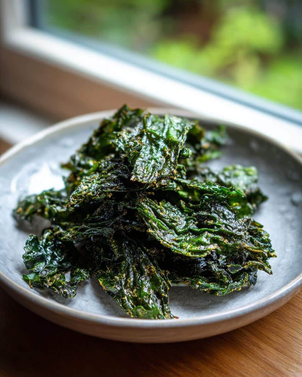 A small bowl filled with crispy, dark green, baked green bean crunchies for dogs.