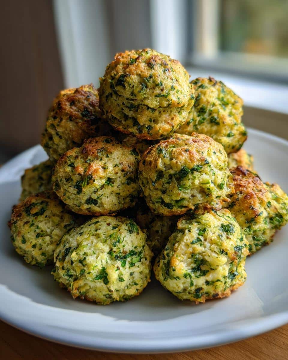 A stack of freshly baked, golden-brown Parsley Mint Teeth Cleaner Treats loaded with green herbs.