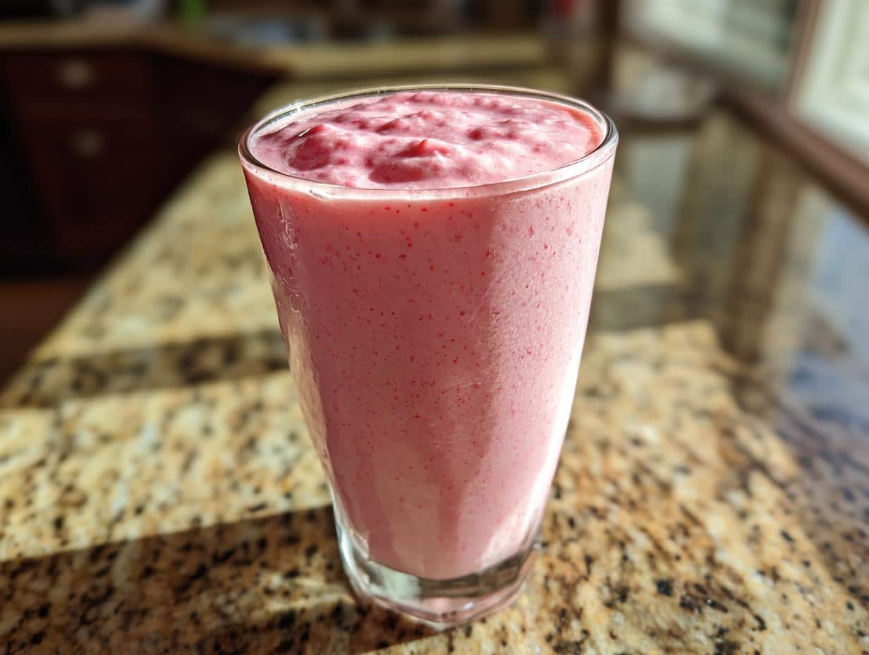5 Minute Amazing Strawberry and Bana Smoothie