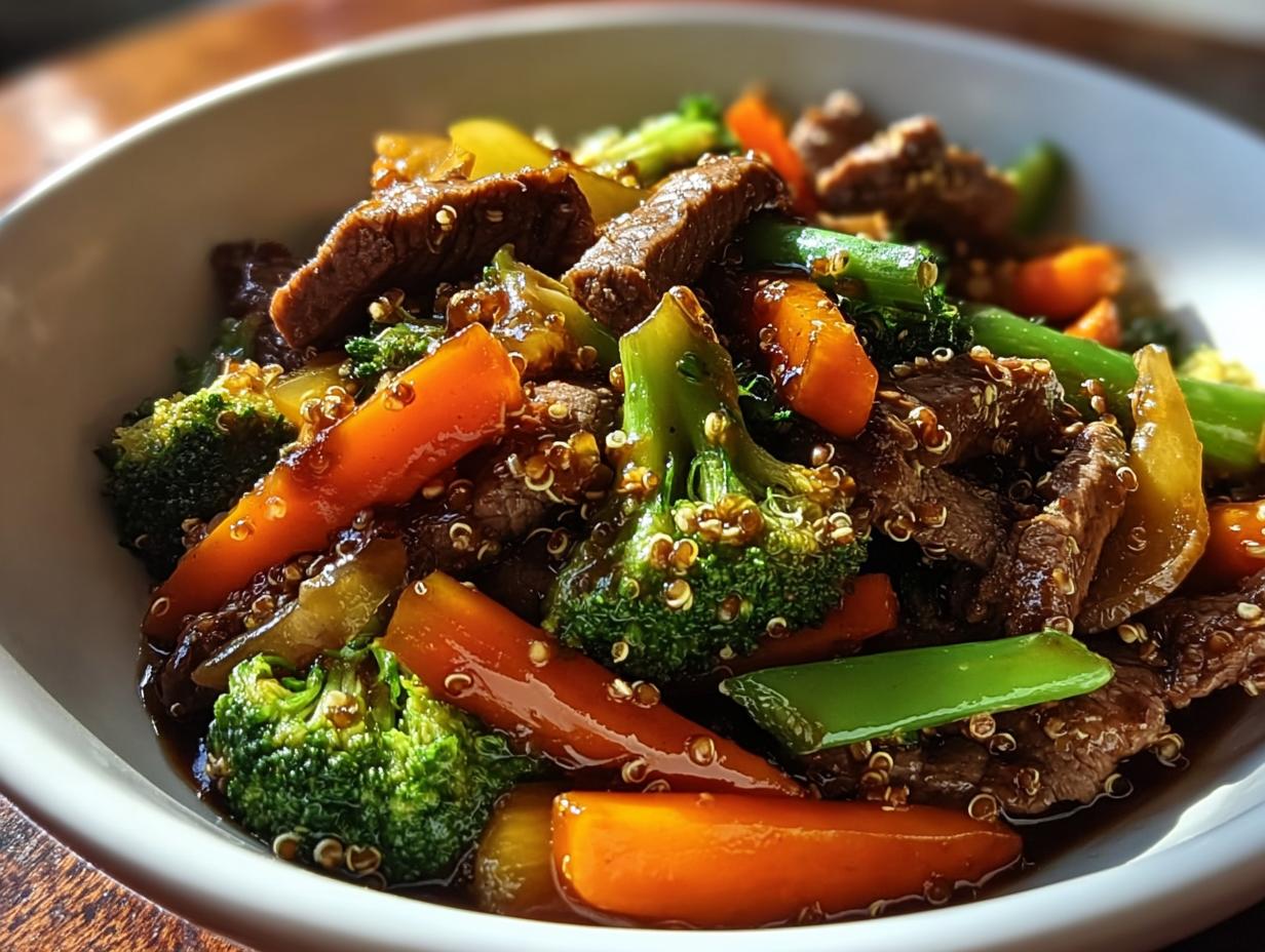 Amazing 25-Min Beef and Quinoa Stir Fry