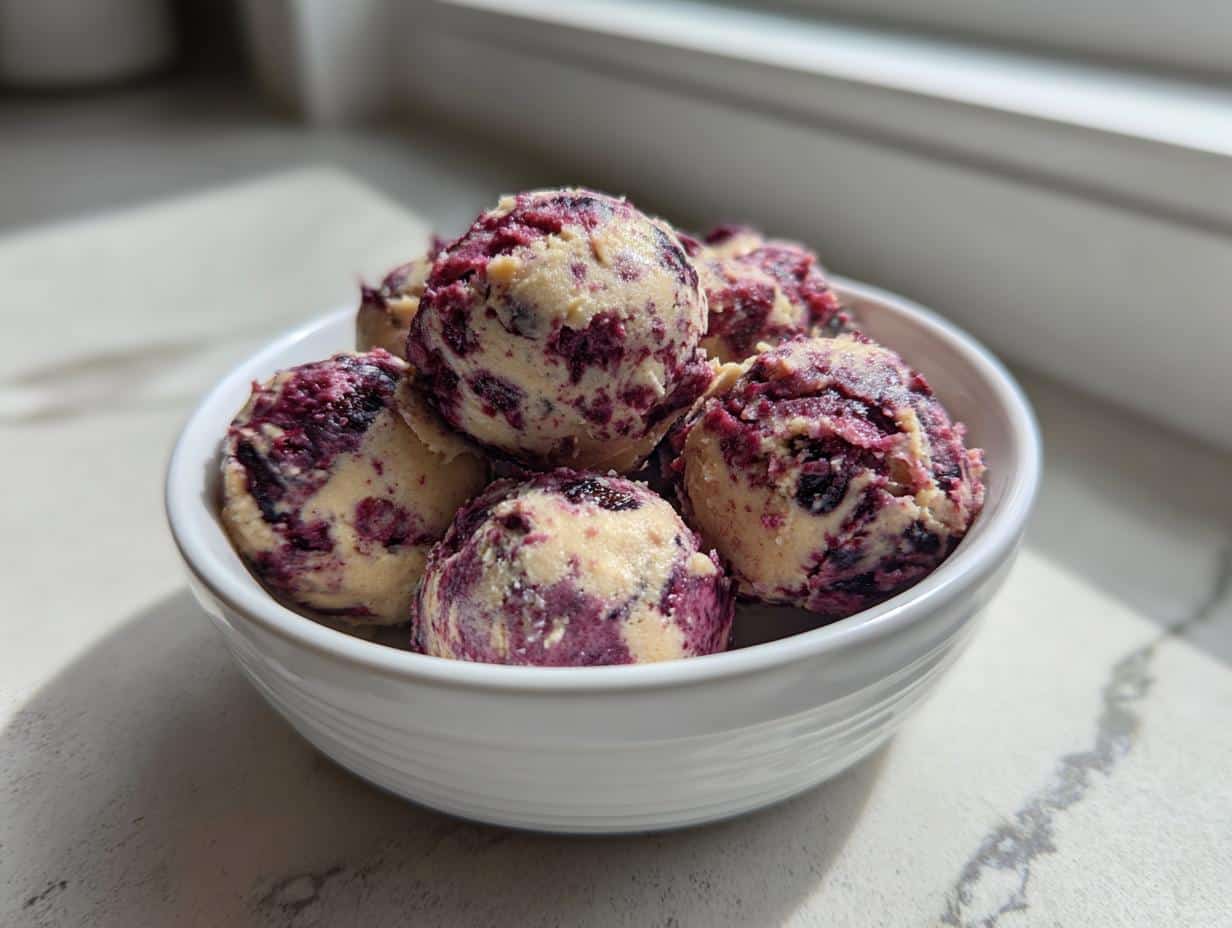 3 Amazing Blueberry & Peanut Butter Frozen Swirl Bites