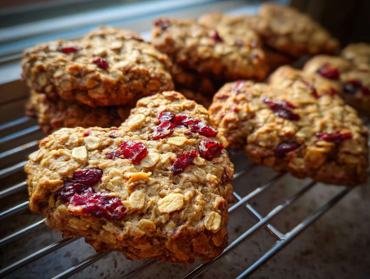 Amazing 24 Cranberry and Oat Heart Shaped Cookies