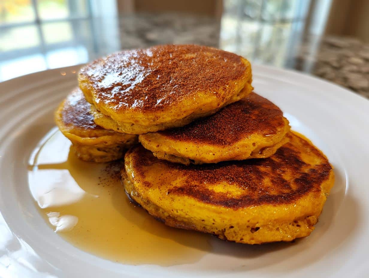 Amazing 8g Protein Egg & Pumpkin Pancakes