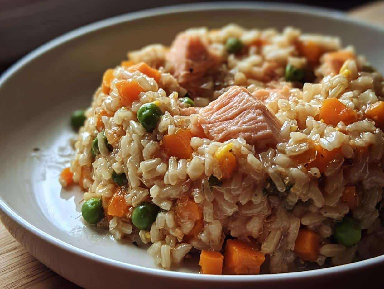 Awesome Salmon, Brown Rice & Carrots Homemade Dog Food