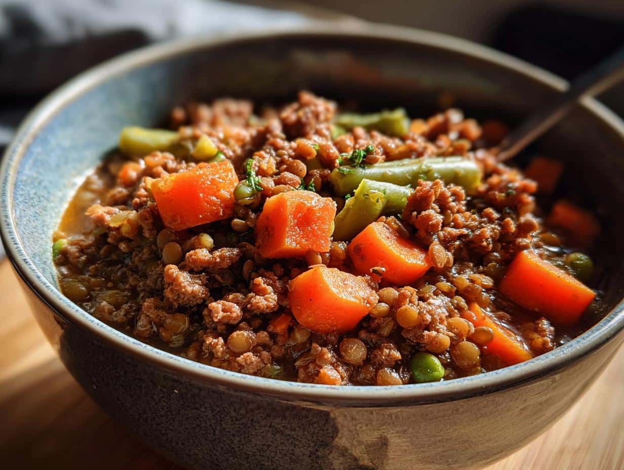 Stunning Vegetable and Lentil Mix Dog recipe