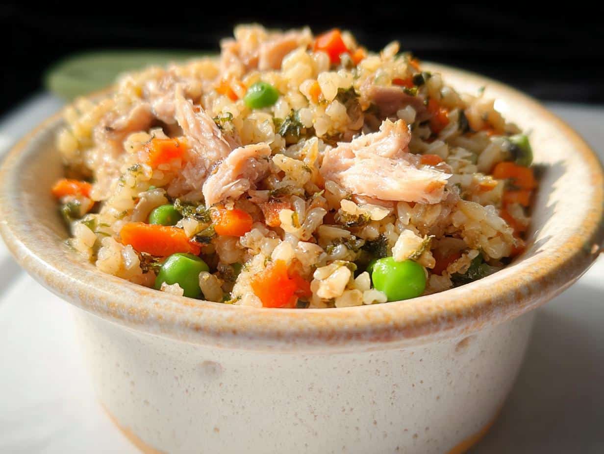 Amazing Mackerel & Brown Rice Spinach Dog Food Recipe